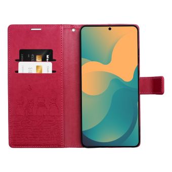 Obal MEZZO Book Xiaomi Redmi Note 15 4G mačky červený