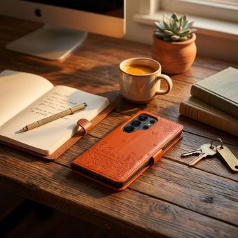 MEZZO Book Samsung A27 A276 5G mačičky - hnedé