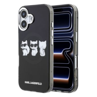Obal Karl Lagerfeld IML Choupette Trio Watercolor MagSafe Apple iPhone 17 KLHMP17S6HCA3CK