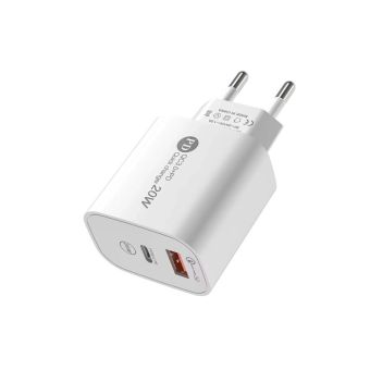 A6MaxL 20W USB-A/USB-C + kábel USB-C/Lightning 1m biela