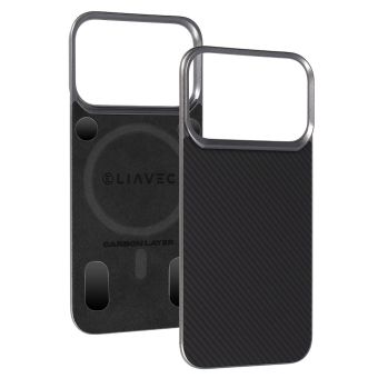 Obal Liavec Carbon Layer MagSafe Aramid Apple iPhone 17 Pro čierny