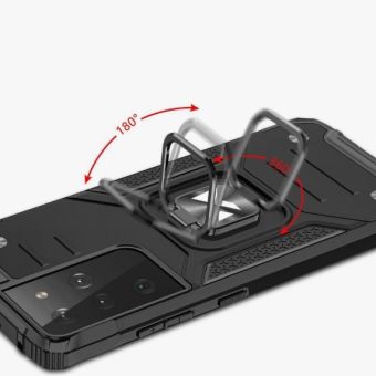 Obal Rugged Ring Armor Samsung Galaxy S22 Ultra 5G S908 modrý