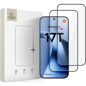 Ochranné sklo Tech-Protect Glass Fit+ Xiaomi 17T čierne (2ks)