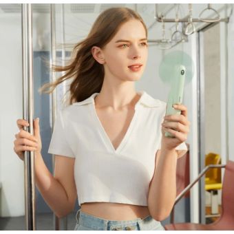 Jisulife Life8 Plus, ručný prenosný ventilátor + powerbanka 4500mAh + svietidlo, zelený