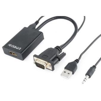 GEMBIRD Redukcia VGA - HDMI, 0,15 m, M/F - Otvorené balenie