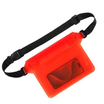 Vodeodolné puzdro na pláž a k vode IPX8, 22 x 15.5 cm - červené