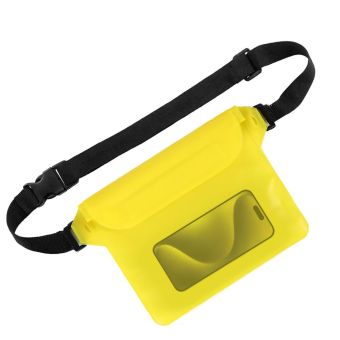 Vodeodolné puzdro na pláž a k vode IPX8, 22 x 15.5 cm - žlté