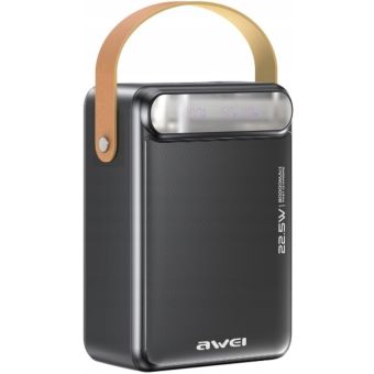 AWEI P102K Powerbank 80000mAh 22,5W PD 2xUSB-C, 3x USB-C sivá