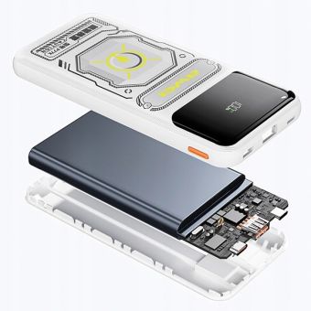 AWEI P77K Powerbank 10000mAh  22.5W káble Lightning/USB-C čierna