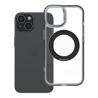 Obal Frame Circle Stand MagSafe Apple iPhone 15 čierny