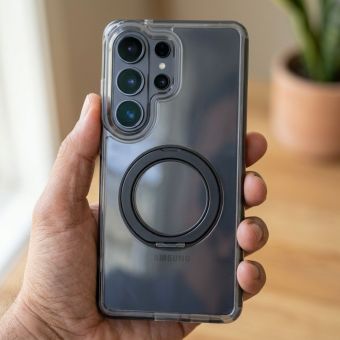 Obal Frame Circle Stand MagSafe Samsung Galaxy A36 5G A366 čierny