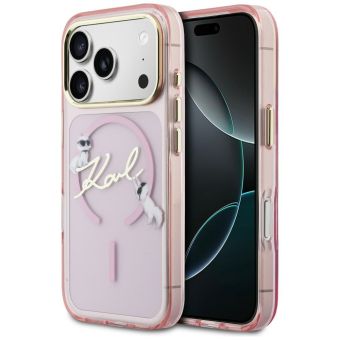 Karl Lagerfeld iPhone 17 Pro Max 6,9 IML Choupettes Karl Script Logo MagSafe pink