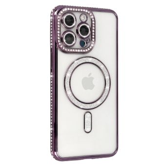 Obal Bling MagSafe Xiaomi Redmi Note 15 Pro 5G fialový