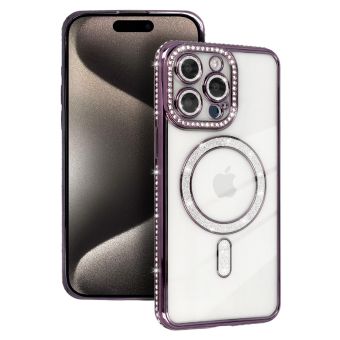 Obal Bling MagSafe Xiaomi Redmi Note 15 Pro 5G fialový
