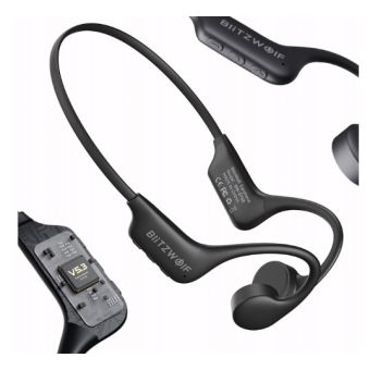 Blitzwolf BW-BTS8, bone conduction headphones, IPX8 BT 5.3, čierne