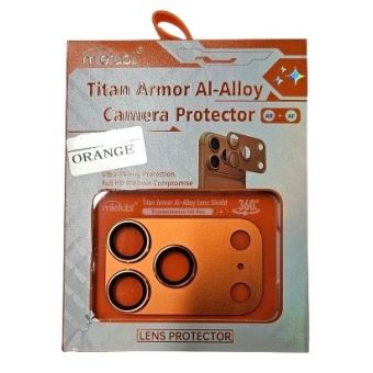 Ochranné sklo na fotoaparát Mietubl Titan Armor Apple iPhone 17 Pro oranžové