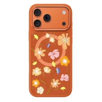Obal Mutural Flora MagSafe Apple iPhone 17 Pro oranžový