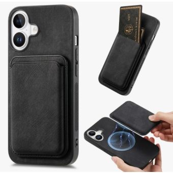 Obal Synthetic Leather MagSafe Apple iPhone 17 čierny