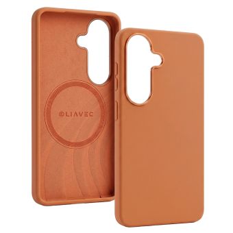Obal Liavec Silky MagSafe Samsung Galaxy S26 5G S942 oranžový