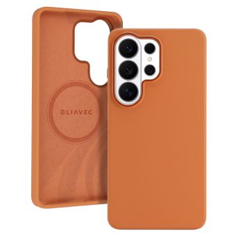 Obal Liavec Silky MagSafe Samsung Galaxy S26 Ultra 5G S948 oranžový