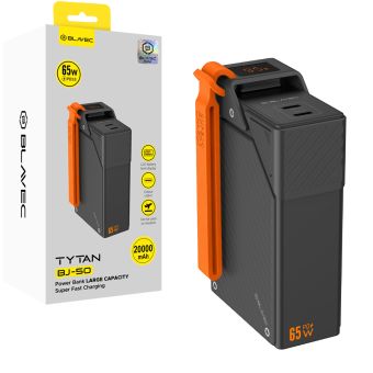 Blavec BJ-50 Tytan, powerbank 20000mAh 65W, 2xUSB-C, čierna