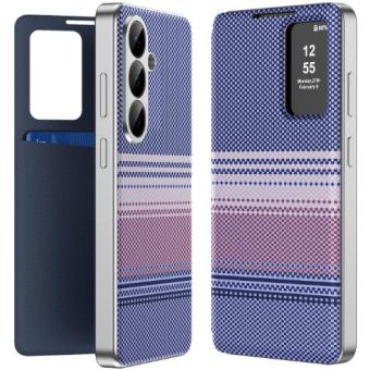 Obal Rainbow Plaid Vegan View Book Samsung Galaxy A57 5G A576 fialový