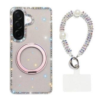 Diamond IMD 360 Ring Holder Diamond Strap TPU/TPC Samsung A57 - transparentný