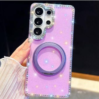 Obal Diamond IMD 360 Ring Holder Diamond Strap Samsung Galaxy A57 5G A576 fialový