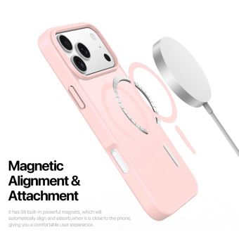 DUX DUCIS YIND MagSafe TPU/TPC  iPhone 18 Pro/17 Pro (Open Ring Version) - svetlo-ružové