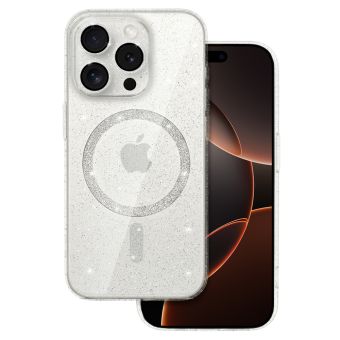 Obal Glitter MagSafe Apple iPhone 16 Pro Max transparentný