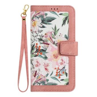 Obal Floral Book Xiaomi Redmi 17 4G/5G ružový
