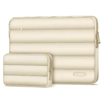 Tech-Protect Puffy Laptop 13-14" case + accessory bag Sand
