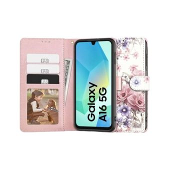 Tech-Protect Wallet Samsung Galaxy A16 4G A165/A16 5G A166 Blossom Flower