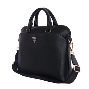 Guess PU Grained Triangle Logo Computer Bag 15/16" GUCB15PGTSPSK Black