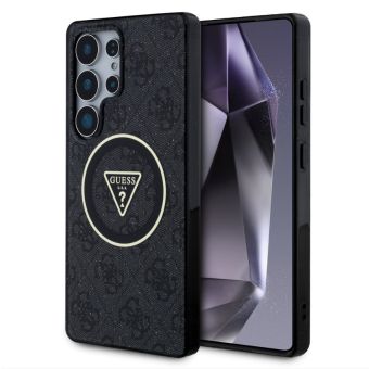 Guess IML 4G Glitter and Triangle Logo MagSafe Samsung Galaxy S25 Ultra 5G S938 GUHMS25LHG4PRTGK Black