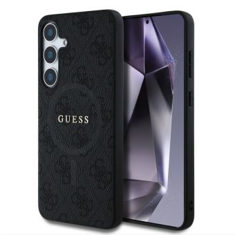 Guess PU Leather 4G Colored Ring MagSafe Samsung Galaxy S25+ 5G S936 GUHMS25MG4GFRK Black