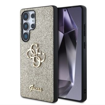 Guess PU Fixed Glitter 4G Metal Logo Samsung Galaxy S25 Ultra 5G S938 GUHCS25LHG4SGD Gold