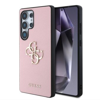 Guess PU Grained 4G Metal Logo Samsung Galaxy S25 Ultra 5G S938 GUHCS25LPGT4MBP Pink