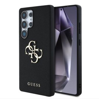 Guess PU Grained 4G Metal Logo Samsung Galaxy S25 Ultra 5G S938 GUHCS25LPGT4MBK Black