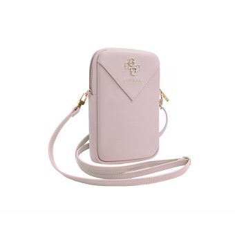 Guess PU Grained 4G Metal Logo Wallet Phone Bag Zipper GUWBZPGSTEGP Pink