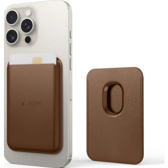 Tech-Protect MagWallet MagSafe Universal Magnetic Card Holder Brown