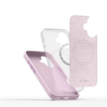 Tech-Protect Silicone Pure MagSafe Apple iPhone 16 Pink Pearl