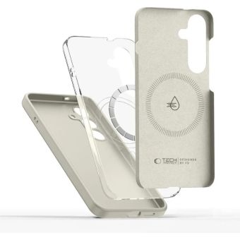 Tech-Protect Liquid Silicone MagSafe Samsung Galaxy S25 5G S931 Cosmic Latte