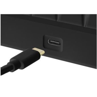 DELTACO GAM-075-US WK85R, USB-C, RGB, US, mechanická, čierna