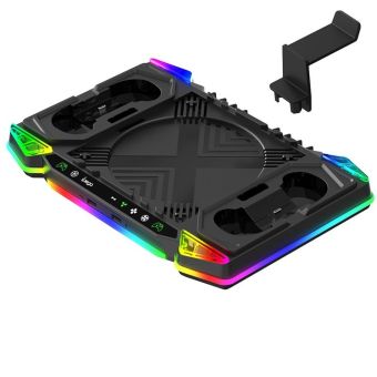 iPega XBX025S, multifunkčný nabíjací RGB stojan s chladením pre Xbox X