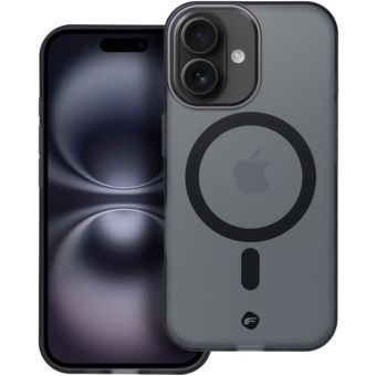 FORCELL F-PROTECT Levels with Dual Layer 4D technology, Miliatry Drop Tested, MagSafe, Apple iPhone 16 smoky black