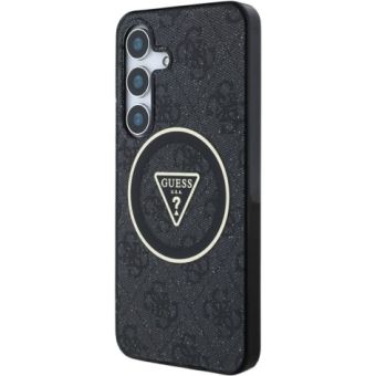 Guess IML 4G Glitter and Triangle Logo MagSafe Samsung Galaxy S25+ 5G S936 GUHMS25MHG4PRTGK Black