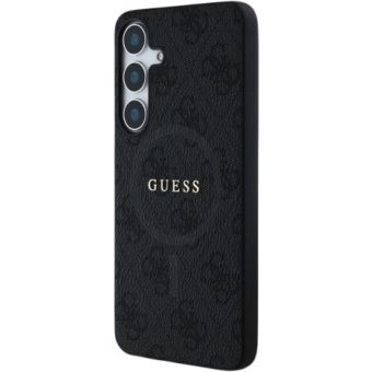 Guess PU Leather 4G Colored Ring MagSafe Samsung Galaxy S25+ 5G S936 GUHMS25MG4GFRK Black