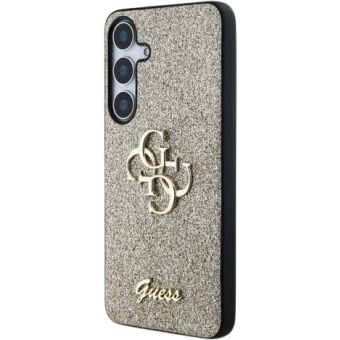 Guess PU Fixed Glitter 4G Metal Logo Samsung Galaxy S25+ 5G S936 GUHCS25MHG4SGD Gold