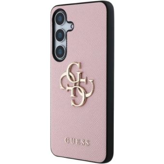 Guess PU Grained 4G Metal Logo Samsung Galaxy S25 5G S931 GUHCS25SPGT4MBP Pink